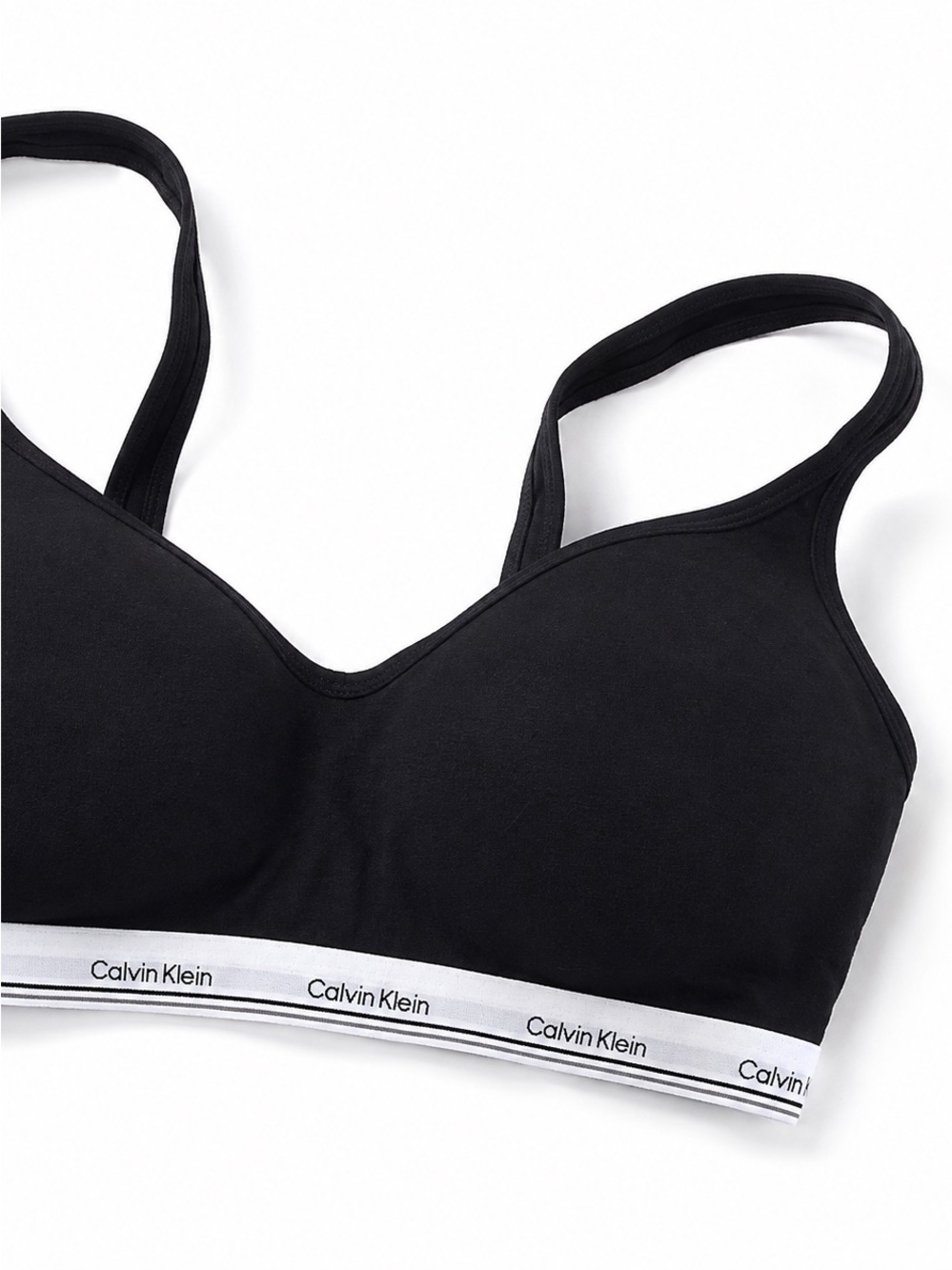 Calvin Klein Black Wire-Free Bralette XL Cotton Modal New Unworn